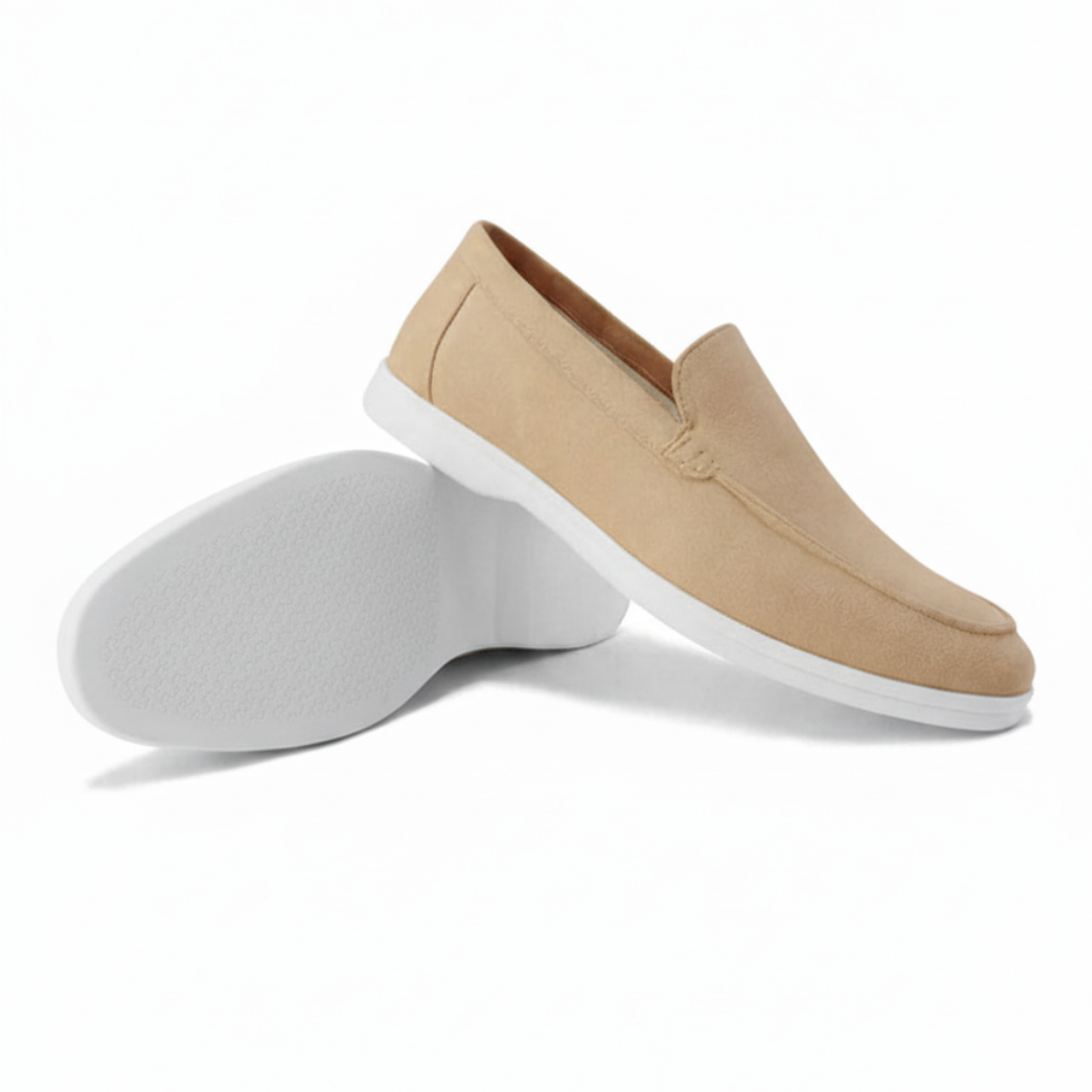 Suede Loafers Cream